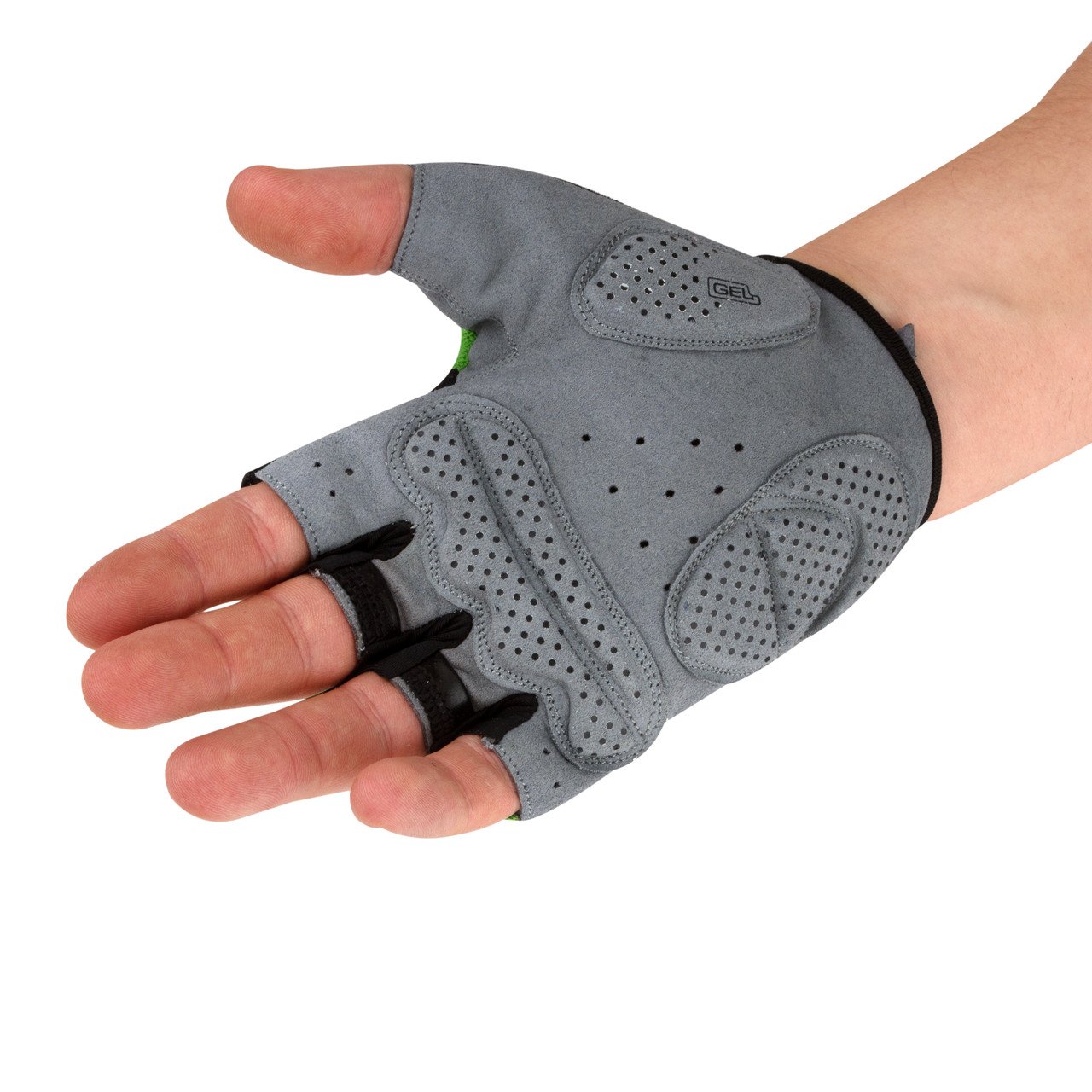 Велорукавички PowerPlay 5041 A Чорно-зелені S фото товару