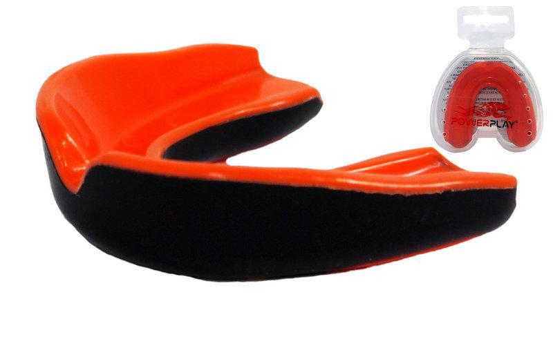Капа боксерська PowerPlay 3315 SR помаранчево-чорна фото товару