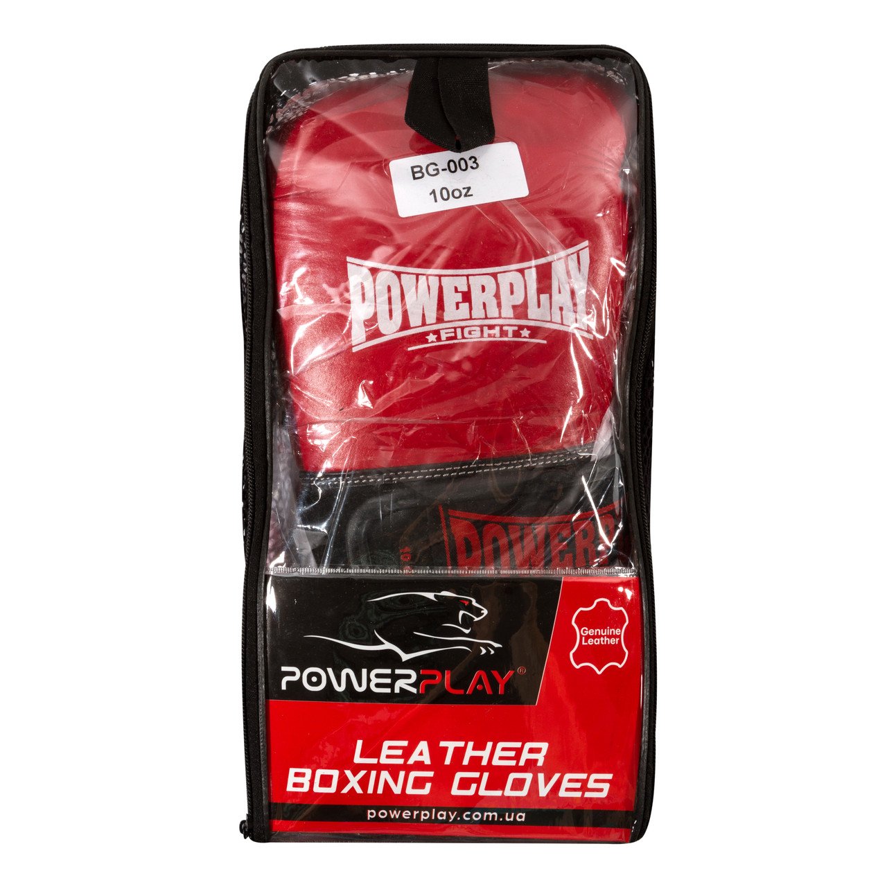 Боксерські рукавиці PowerPlay 3015 Червоні [натуральна шкіра] 16 унцій фото товару