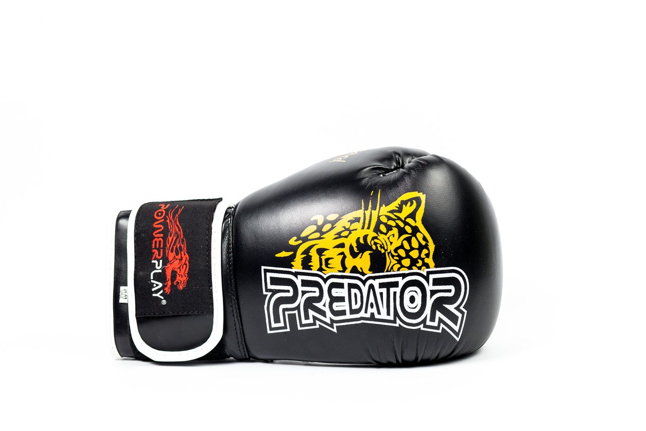 Боксерські рукавиці PowerPlay 3009 Чорні 8 унцій фото товару