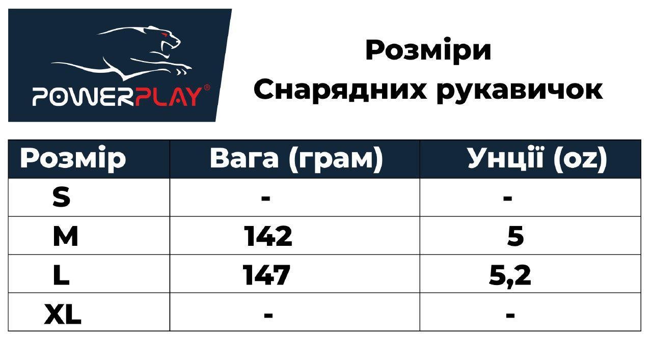 Снарядні рукавички PowerPlay 3038 Синьо-сірі S фото товару