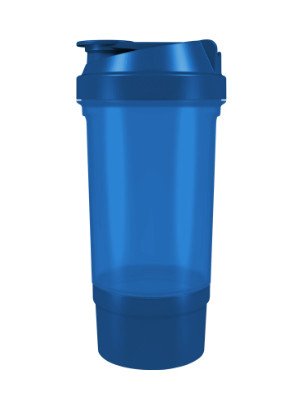 Шейкер спортивний Shaker 360 500ml з контейнером Blue фото товару
