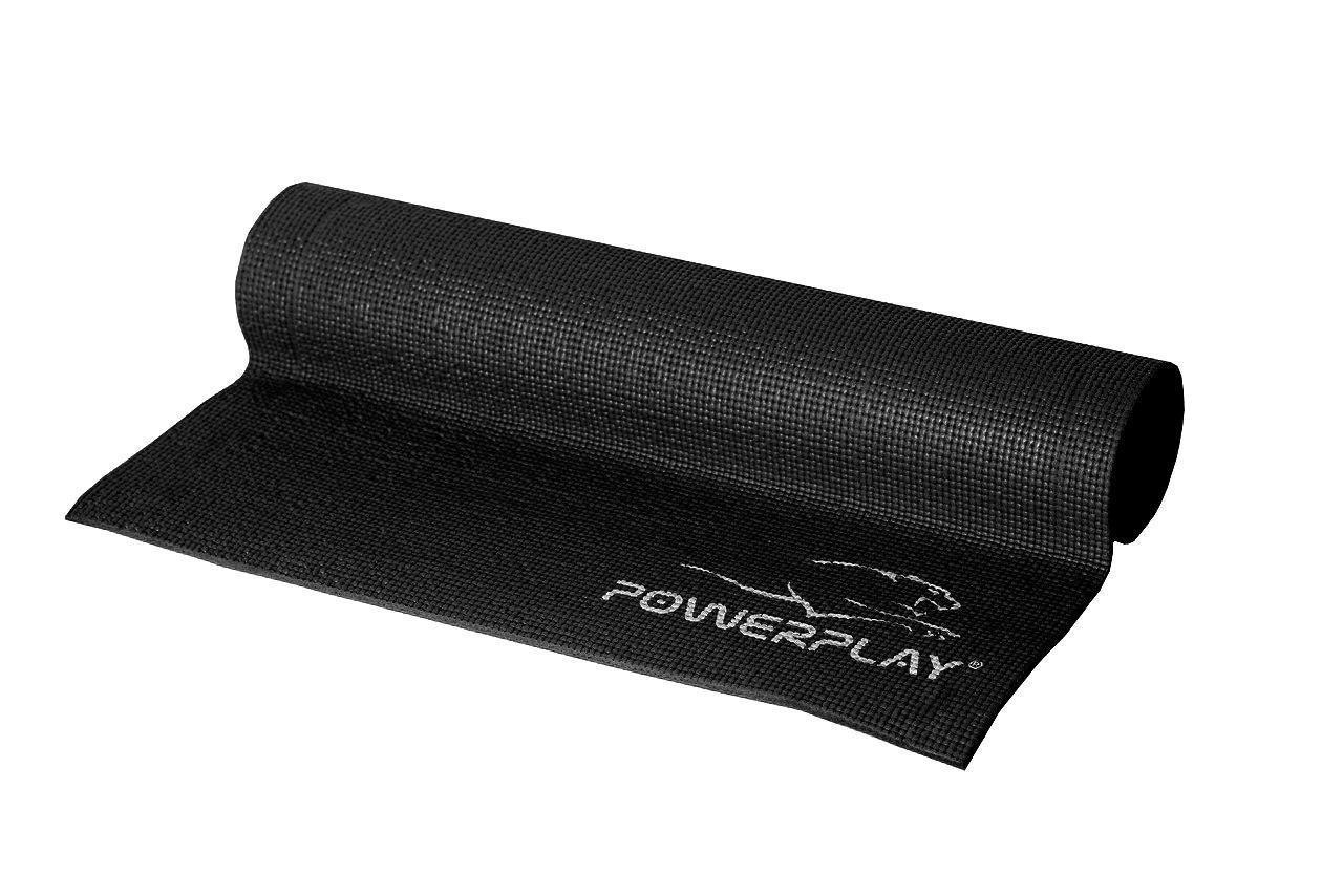 Коврик для йоги и фитнеса PowerPlay 4010 (173*61*0.6) Black фото товару