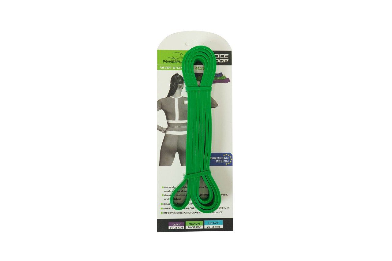 Резина для тренировок PowerPlay 4115 Green(16-32kg) фото товару