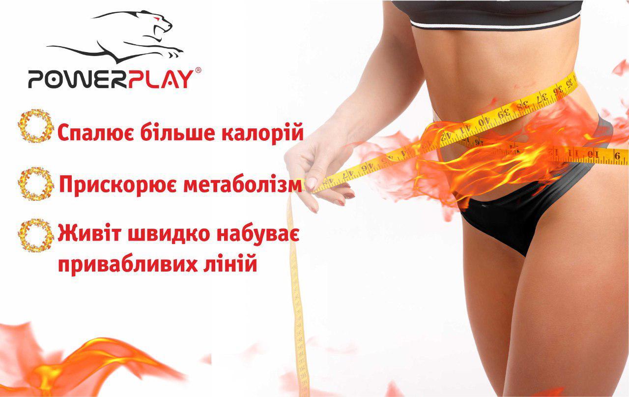 Пояс для схуднення PowerPlay 4301 (100*30) Черний фото товара