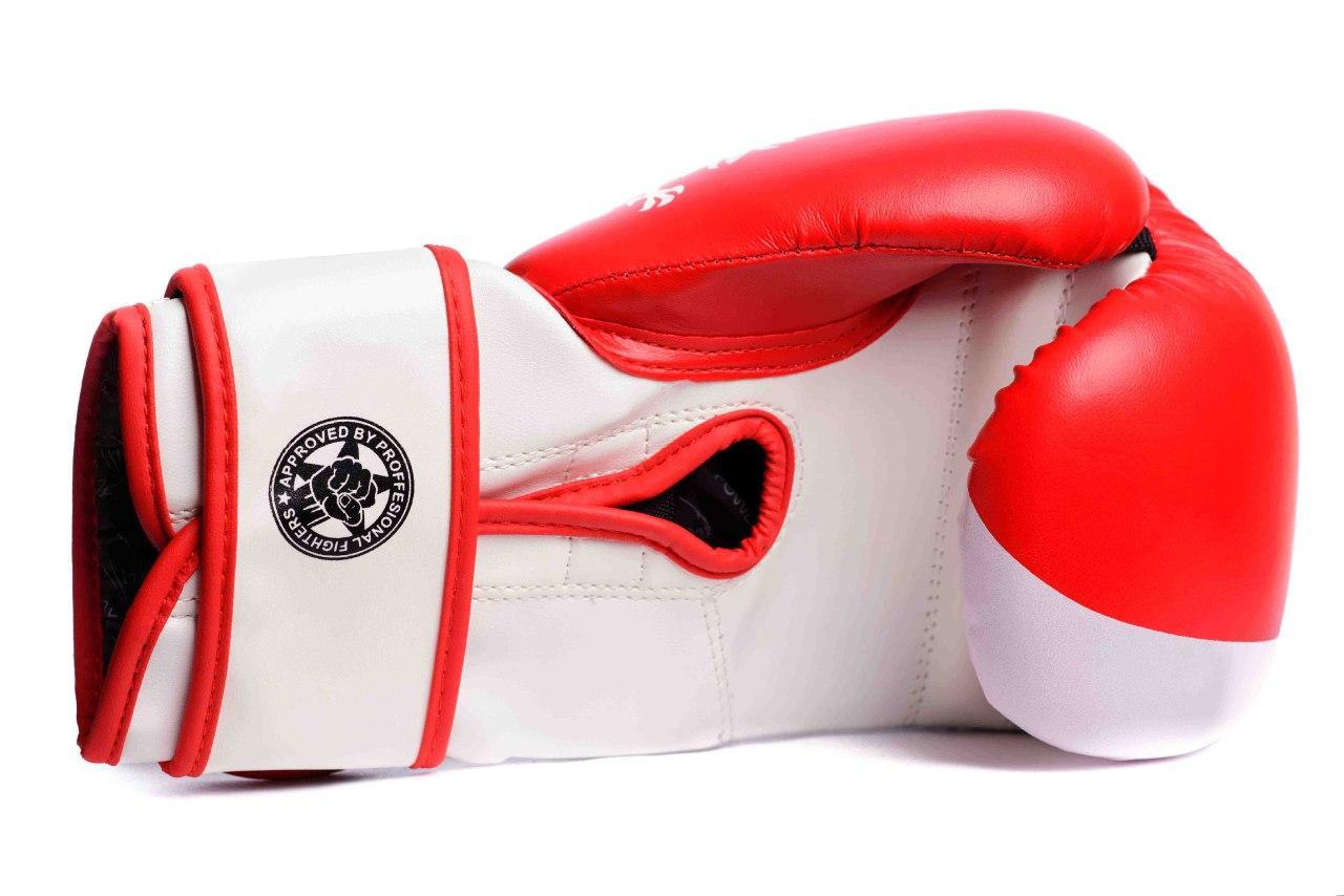 Боксерські рукавиці PowerPlay 3021-2 Poland Червоно-білі, 14 унцій фото товару