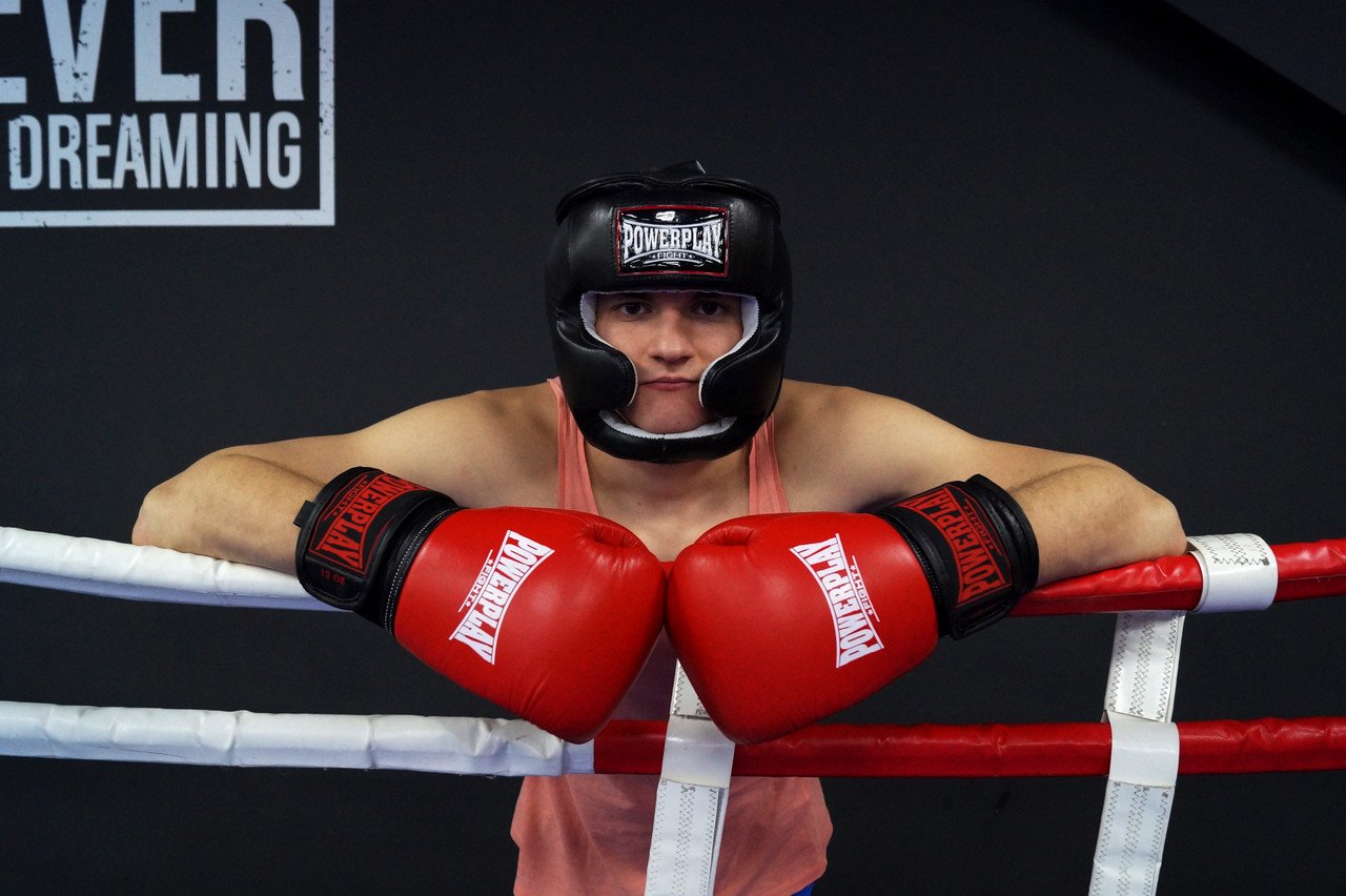 Боксерські рукавиці PowerPlay 3015 Червоні [натуральна шкіра] 14 унцій фото товару