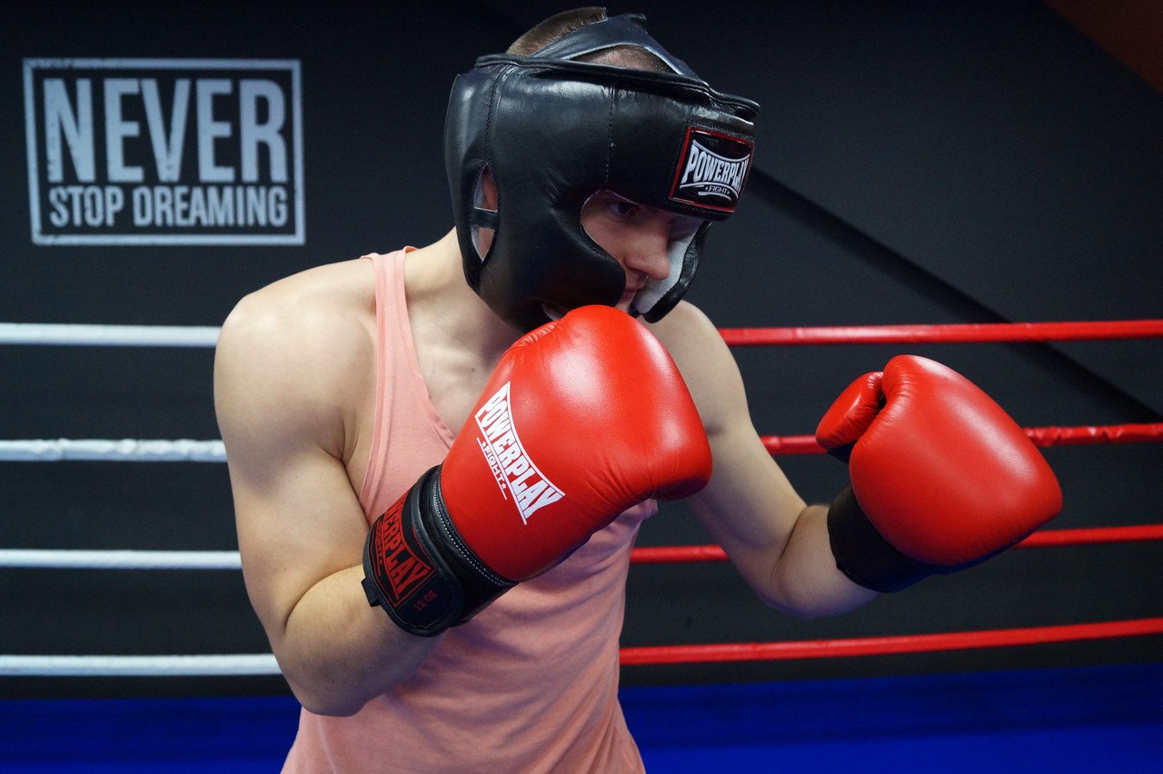 Боксерський шолом тренувальний PowerPlay 3065 Чорний L/XL фото товара