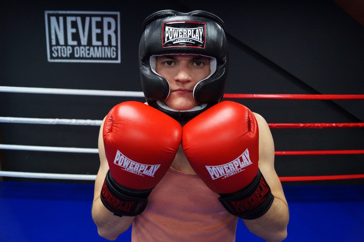 Боксерський шолом тренувальний PowerPlay 3065 Чорний L/XL фото товара