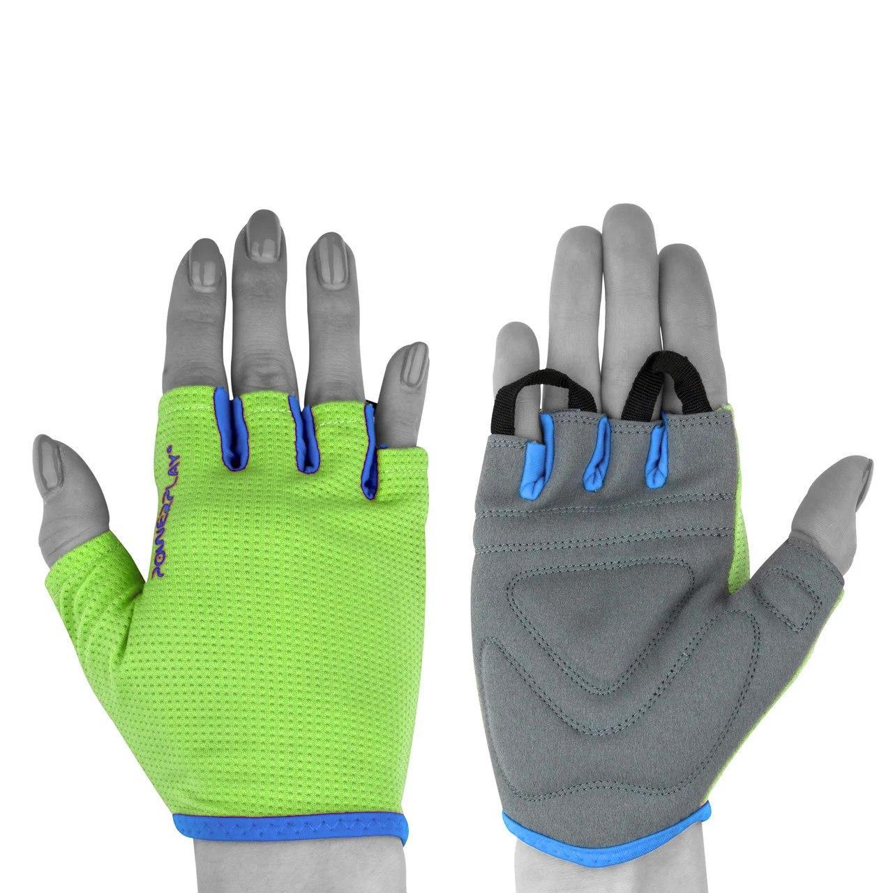 Рукавички для фітнесу PowerPlay 418 С жіночі Зелені M фото товара