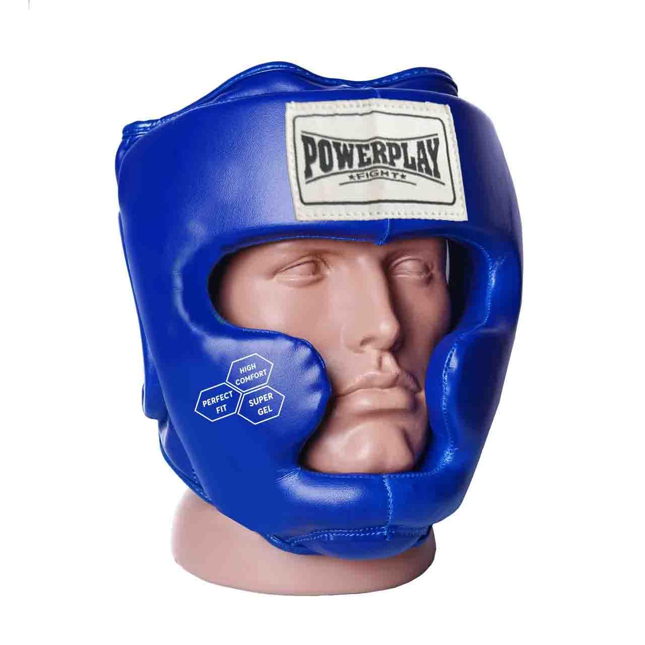Боксерський шолом тренувальний PowerPlay 3043 Синій M фото товару