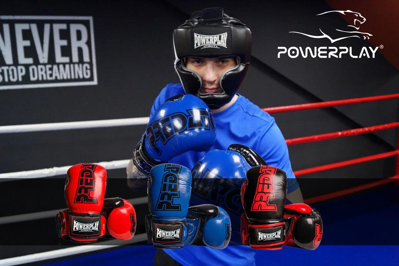 Боксерські рукавиці PowerPlay 3017 Червоні карбон 12 унцій фото товару