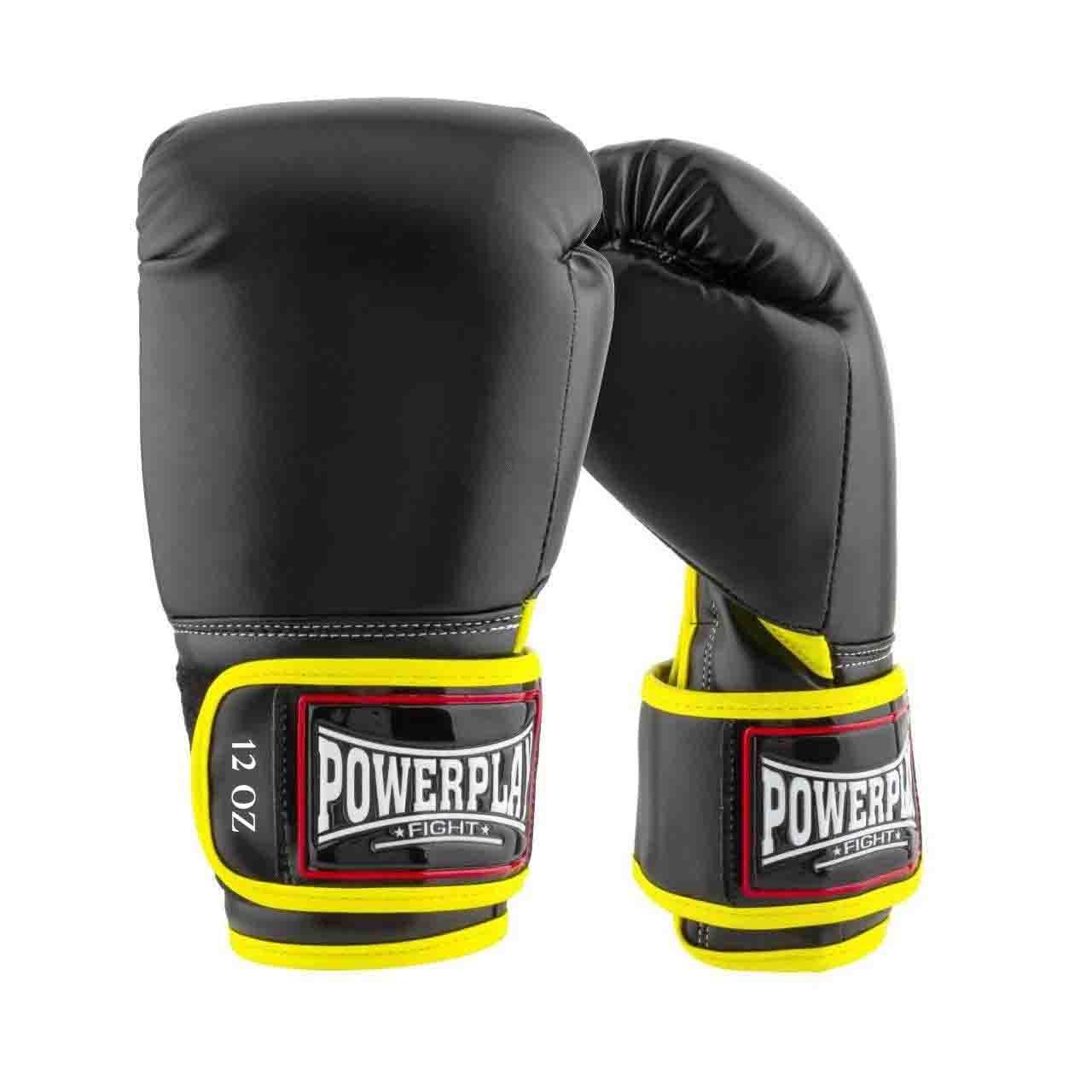 Боксерські рукавиці PowerPlay 3074 чорні 12 унцій фото товару