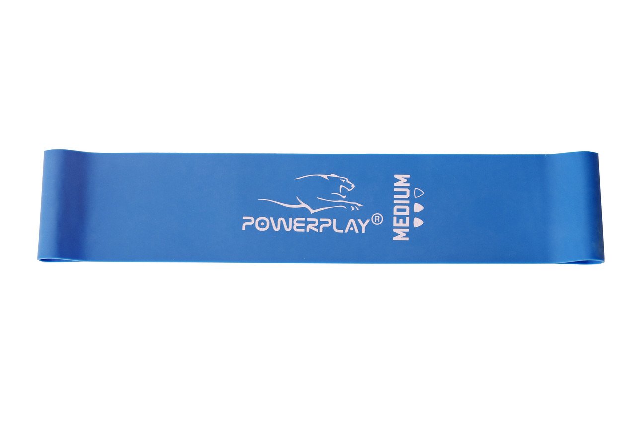 Фітнес резинка PowerPlay 4114 Medium Синя (500*50*1мм) -супротив 7,5кг фото товару