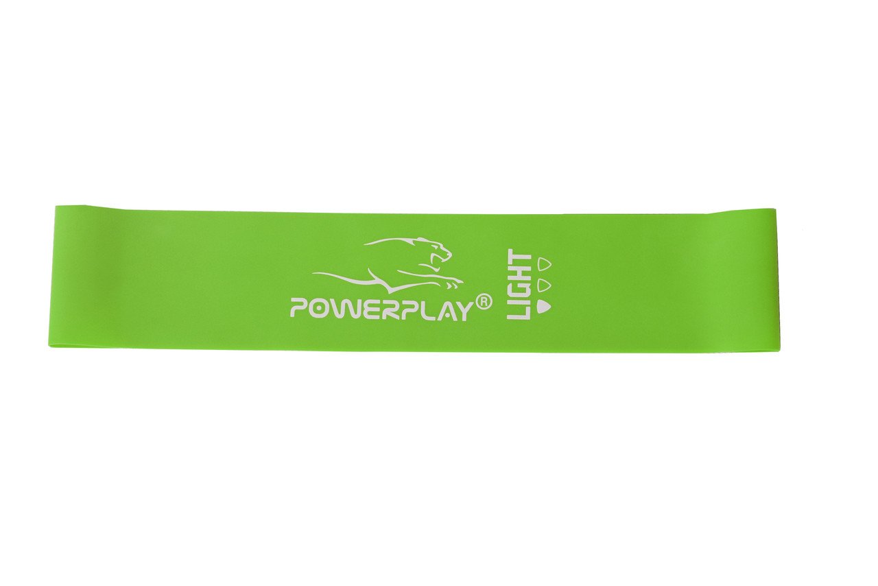 Фітнес резинка PowerPlay 4114  Medium\ light Зелена (500*50*0,8мм.) -супротив 5,5кг фото товару