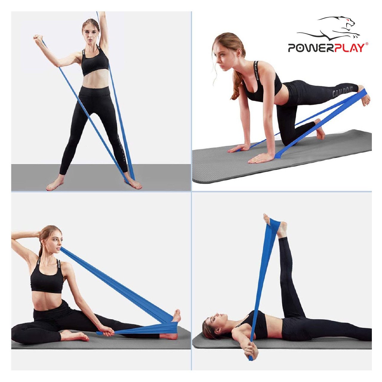 Лєнта еспандер PowerPlay 4112 Light Синя (200*15*0.4мм, 6.8кг) фото товару