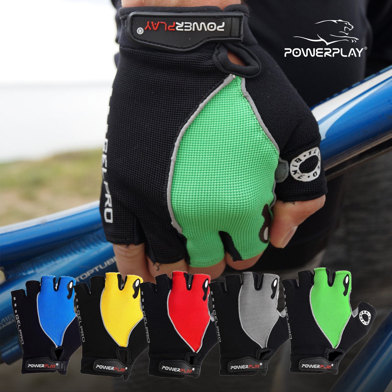 Велорукавички PowerPlay 5019 D Чорно-червоні XS фото товара
