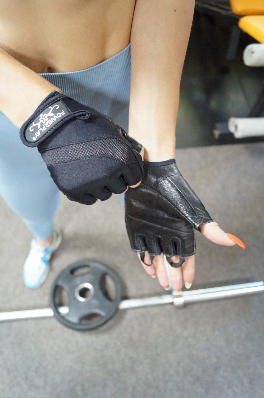 Рукавички для фітнесу PowerPlay 2311 жіночі Чорні S фото товару