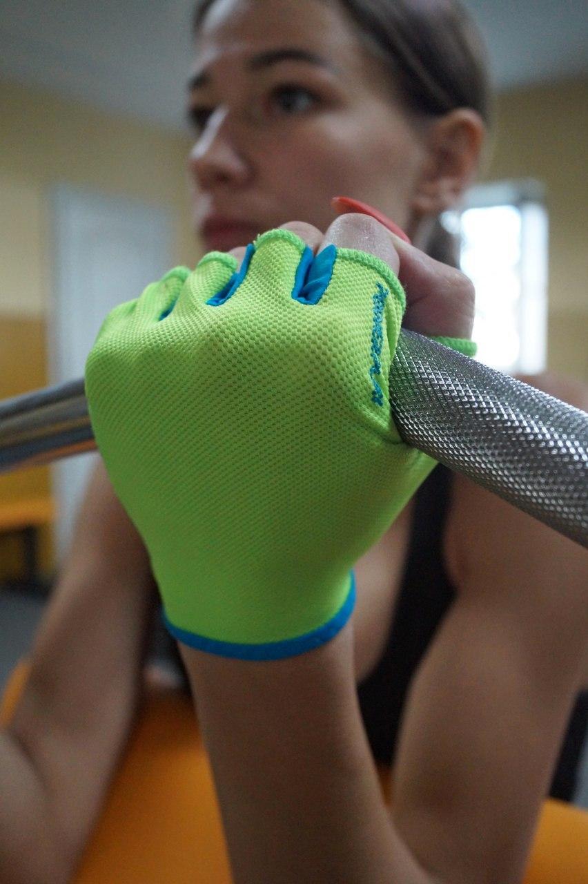 Рукавички для фітнесу PowerPlay 418 С жіночі Зелені S фото товара