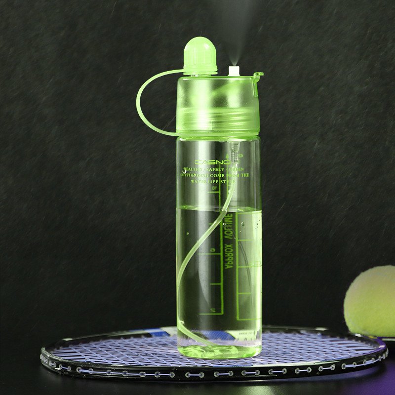Пляшка для води CASNO 420 мл KXN-1151 Зелена з соломинкою фото товару