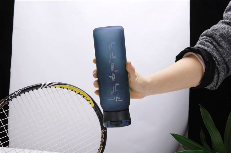 Пляшка для води CASNO 600 мл KXN-1196 Синя з соломинкою фото товару