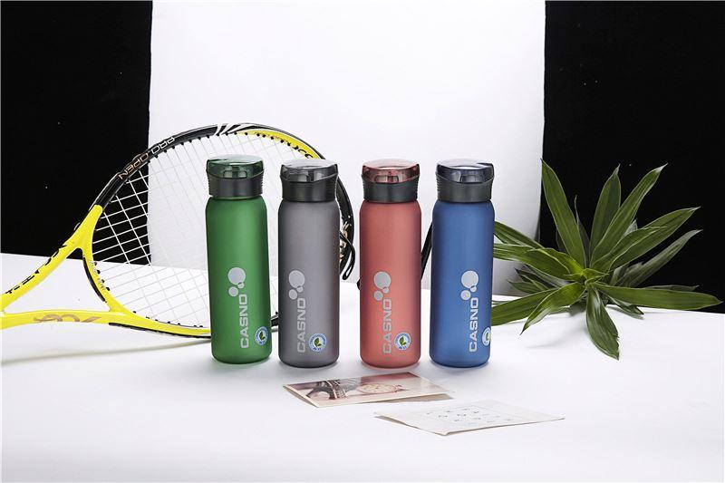 Пляшка для води CASNO 600 мл KXN-1196 Синя з соломинкою фото товару