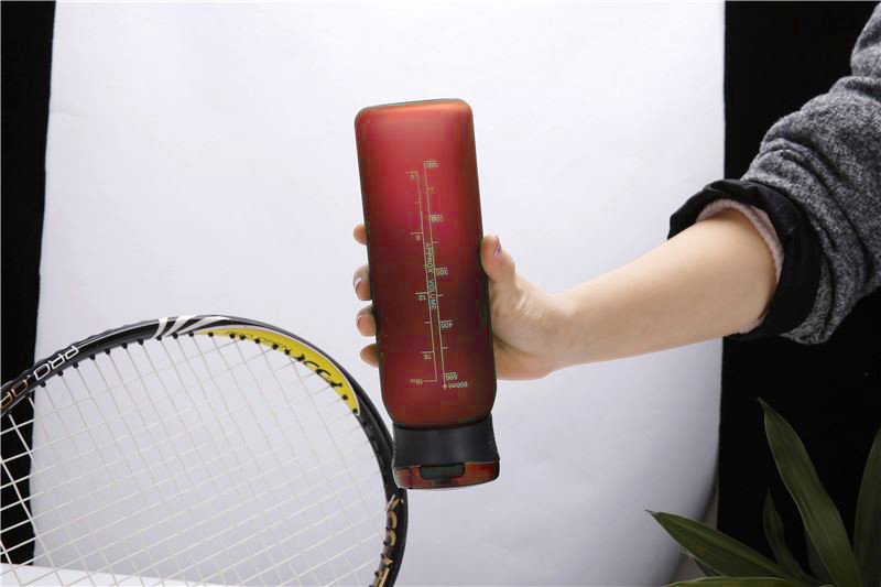 Пляшка для води CASNO 600 мл KXN-1196 Червона з соломинкою фото товару