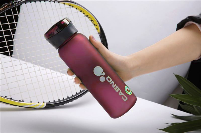 Пляшка для води CASNO 600 мл KXN-1196 Червона з соломинкою фото товару