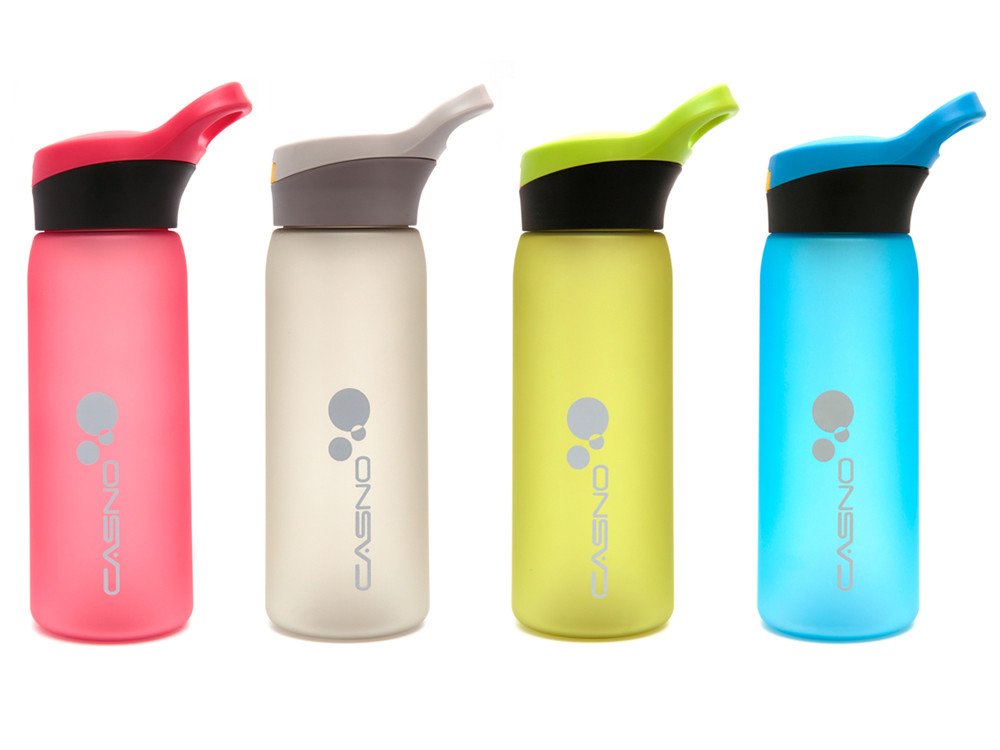 Пляшка для води CASNO 750 мл KXN-1210 Червона з соломинкою фото товару