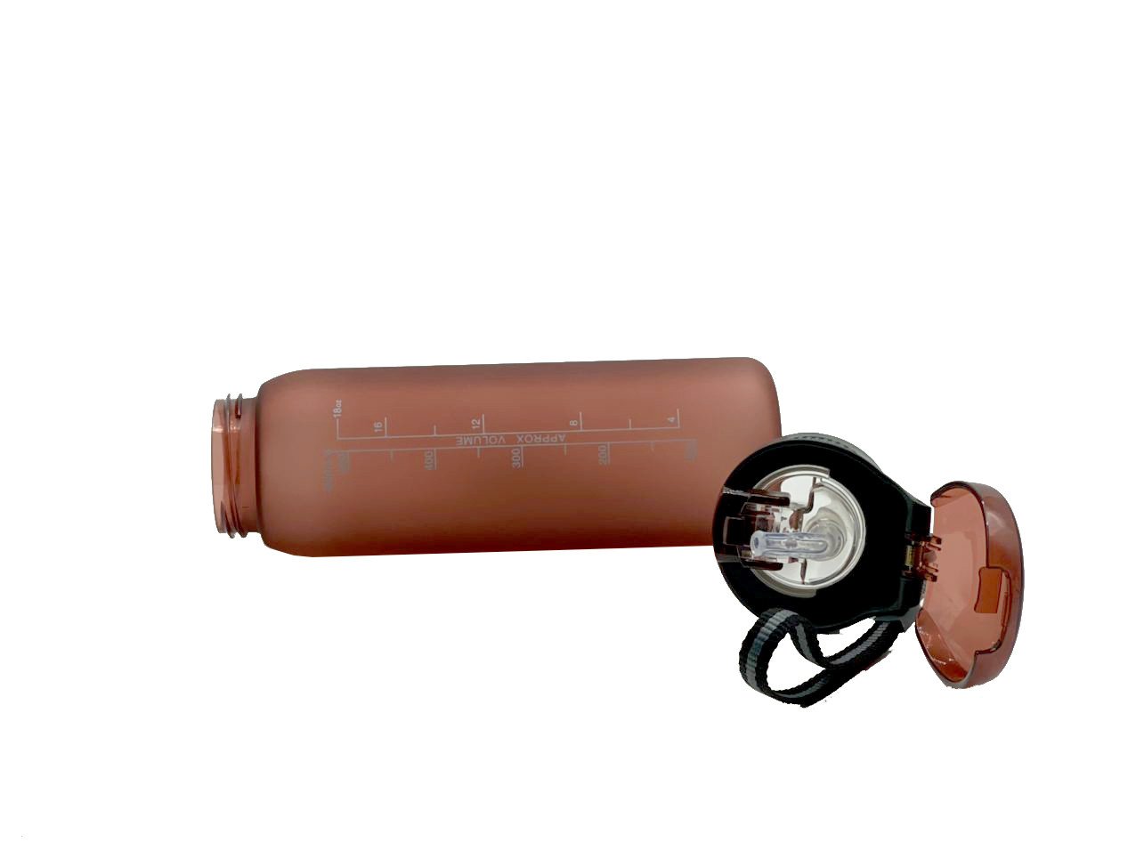 Пляшка для води CASNO 600 мл KXN-1196 Червона з соломинкою фото товару