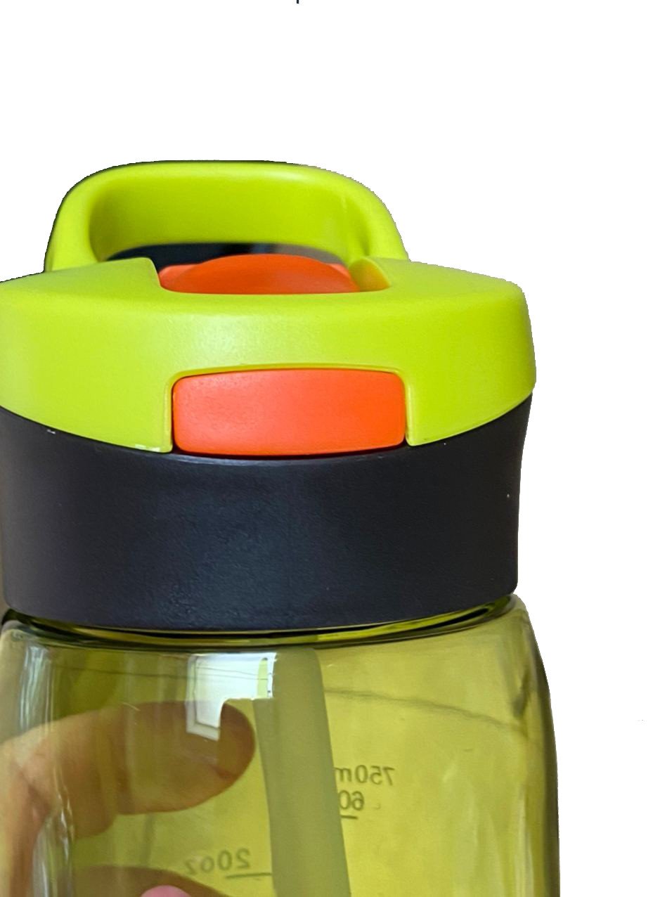 Пляшка для води CASNO 750 мл KXN-1207 Зелена з соломинкою фото товару