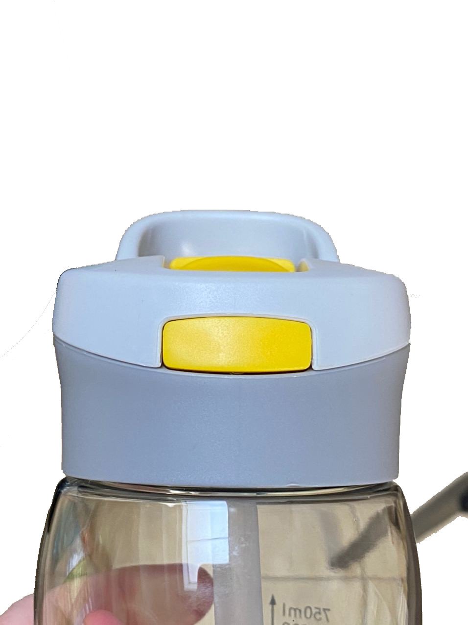 Пляшка для води CASNO 750 мл KXN-1207 Сіра з соломинкою фото товару