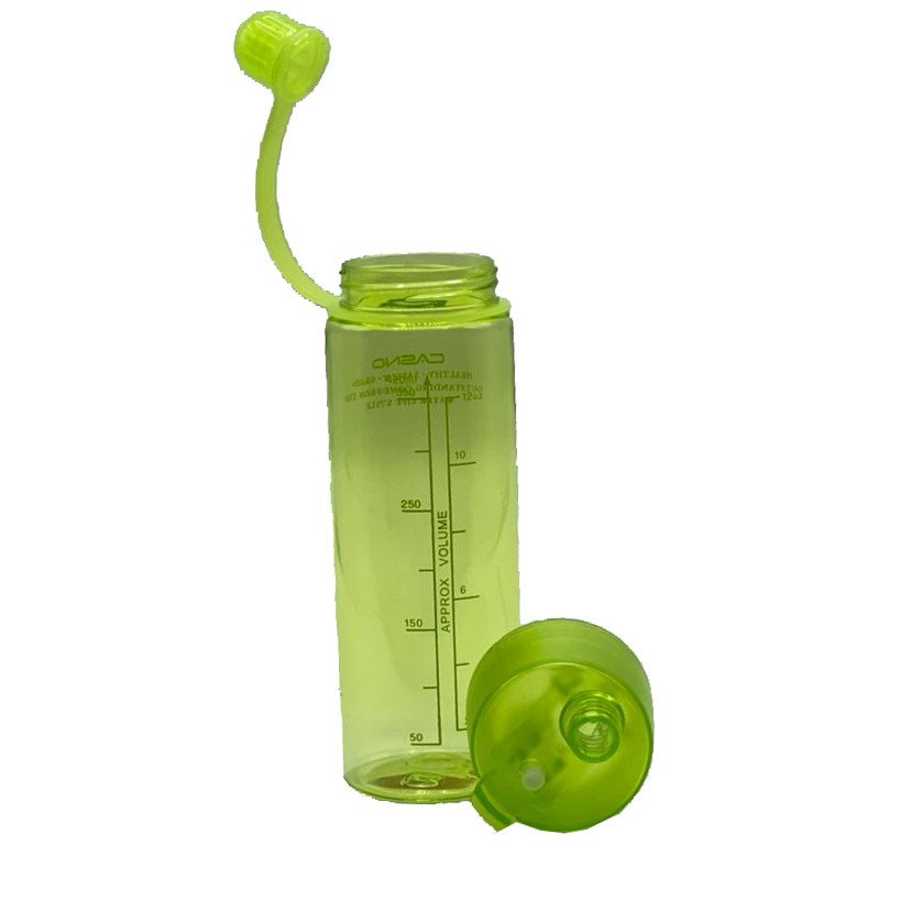 Пляшка для води CASNO 420 мл KXN-1151 Зелена з соломинкою фото товару