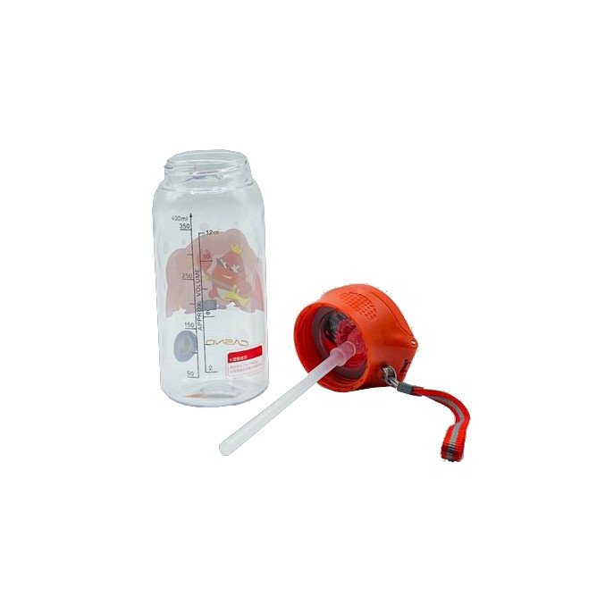 Пляшка для води CASNO 400 мл KXN-1195 Червона (краб) з соломинкою фото товару