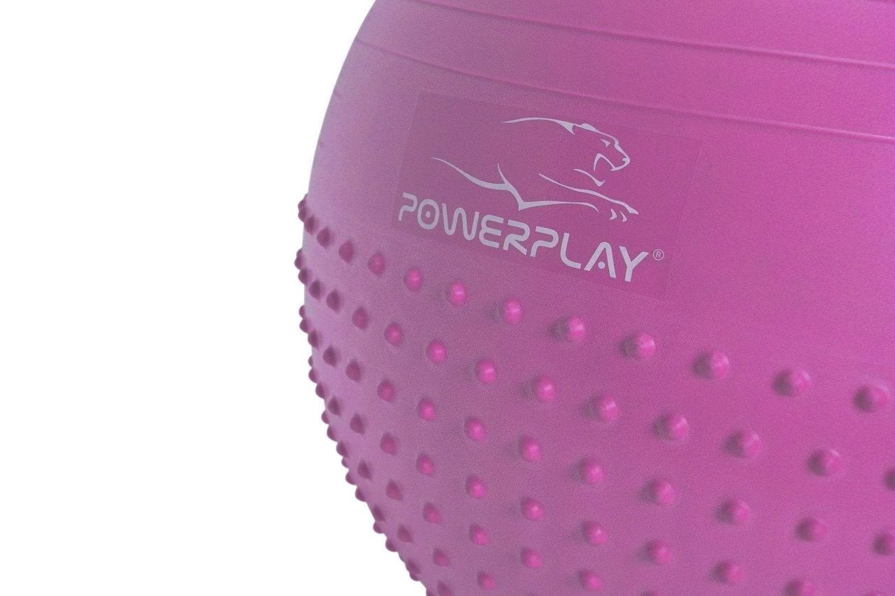 Мяч для фитнесу PowerPlay 4003 75см Бузковий фото товару