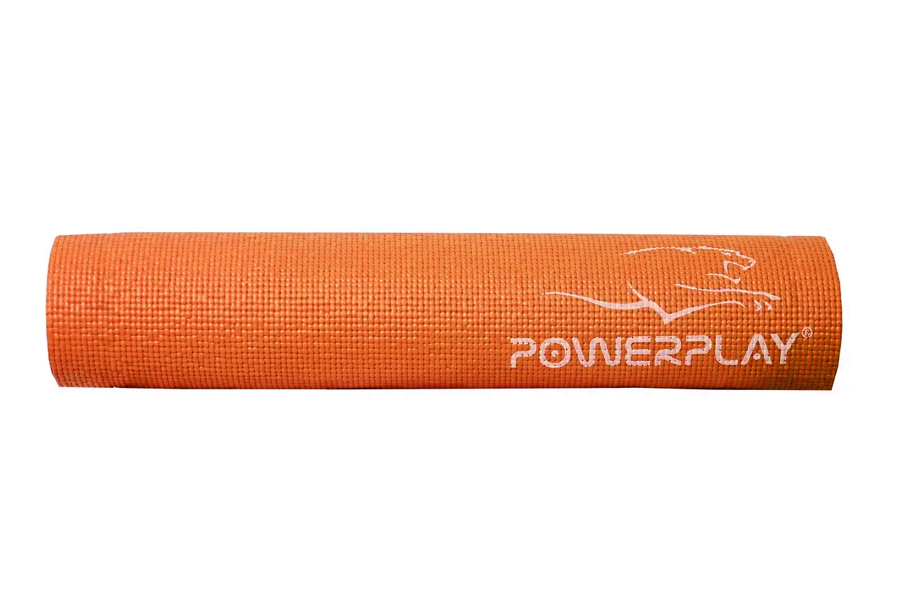 Коврик для йоги и фитнеса PowerPlay 4010(173*61*0,4) Помаранчевий фото товару
