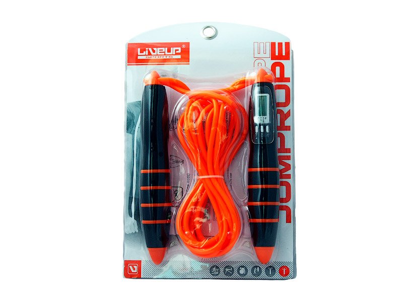Скакалка з електронним лічильником LiveUp PVC CABLE JUMPROPE, LS3128 фото товару