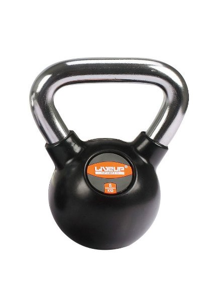 Гиря в гумовій оболонці LiveUp RUBBER KETTEL BELL, 8 кг, LS2044-8 фото товару