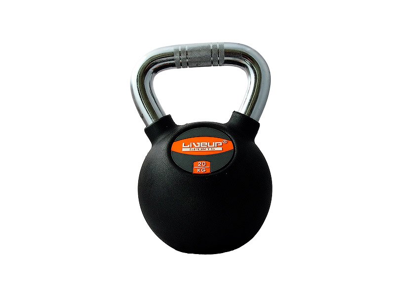 Гиря в гумовій оболонці LiveUp RUBBER KETTEL BELL, 20 кг, LS2044-20 фото товару