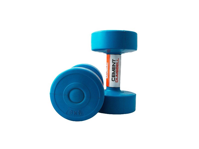 Гантелі LiveUp CEMENT DUMBELL blue 2 шт. по 3 кг фото товару