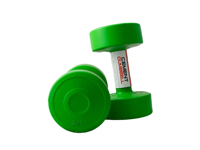 Гантелі LiveUp CEMENT DUMBELL Green 2 шт. по 2 кг фото товару