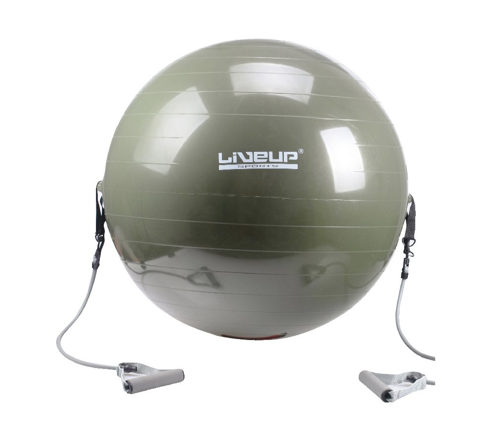 Фітбол з еспандером LiveUp GYM BALL WITH EXPANDER фото товару