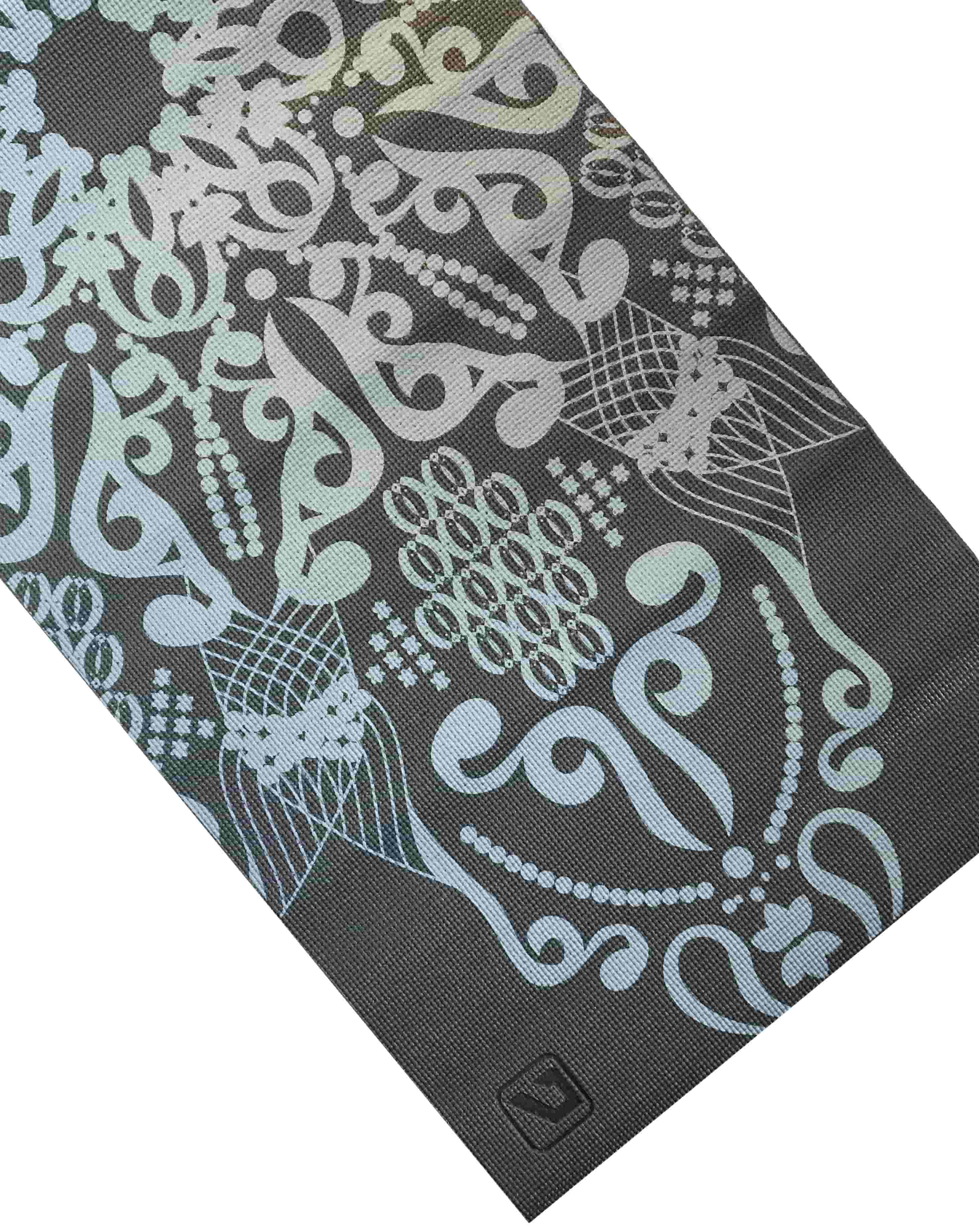 Йога-килимок LiveUP PVC PRINTED YOGA MAT сірий фото товару