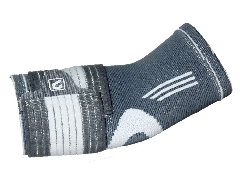 Фіксатор ліктя LiveUP ELBOW SUPPORT сірий / білий M фото товару