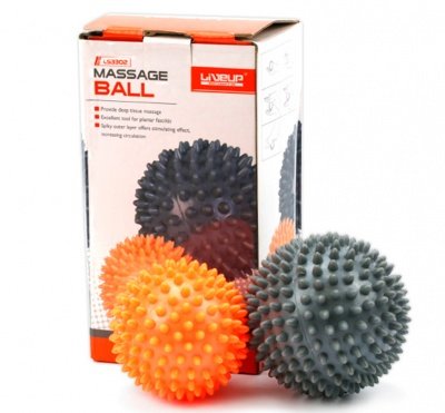 Набір масажних мячів 2 шт LiveUp MASSAGE BALL LS3302 фото товару