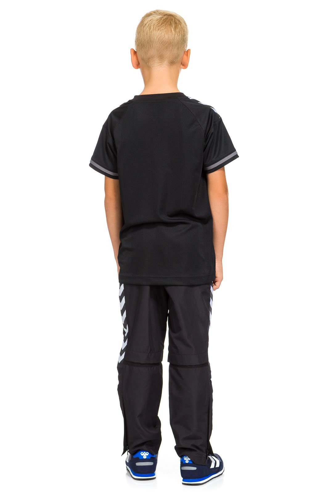Футболка детская Hummel STAY AUTHENTIC POLY JERSEY черно-серая фото товара