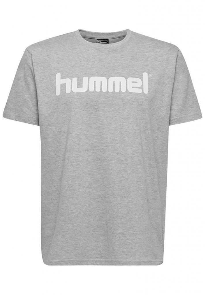 Футболка Hummel HMLGO COTTON LOGO T-SHIRT S/S серая фото товара