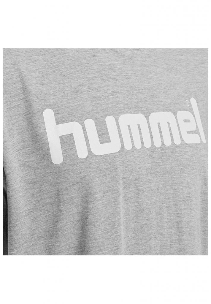 Футболка Hummel HMLGO COTTON LOGO T-SHIRT S/S серая фото товара