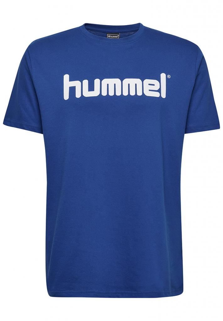 Футболка Hummel HMLGO COTTON LOGO T-SHIRT S/S синяя фото товара