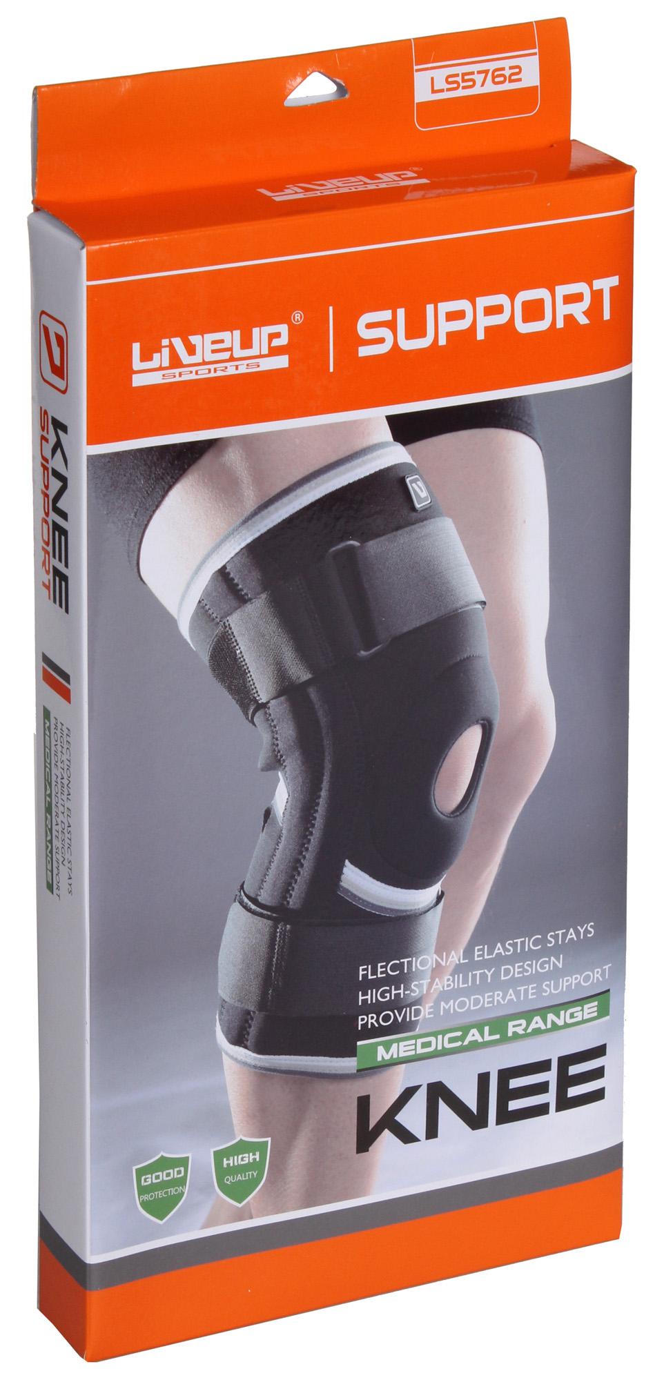 Фиксатор колена Liveup KNEE SUPPORTS черный M фото товара